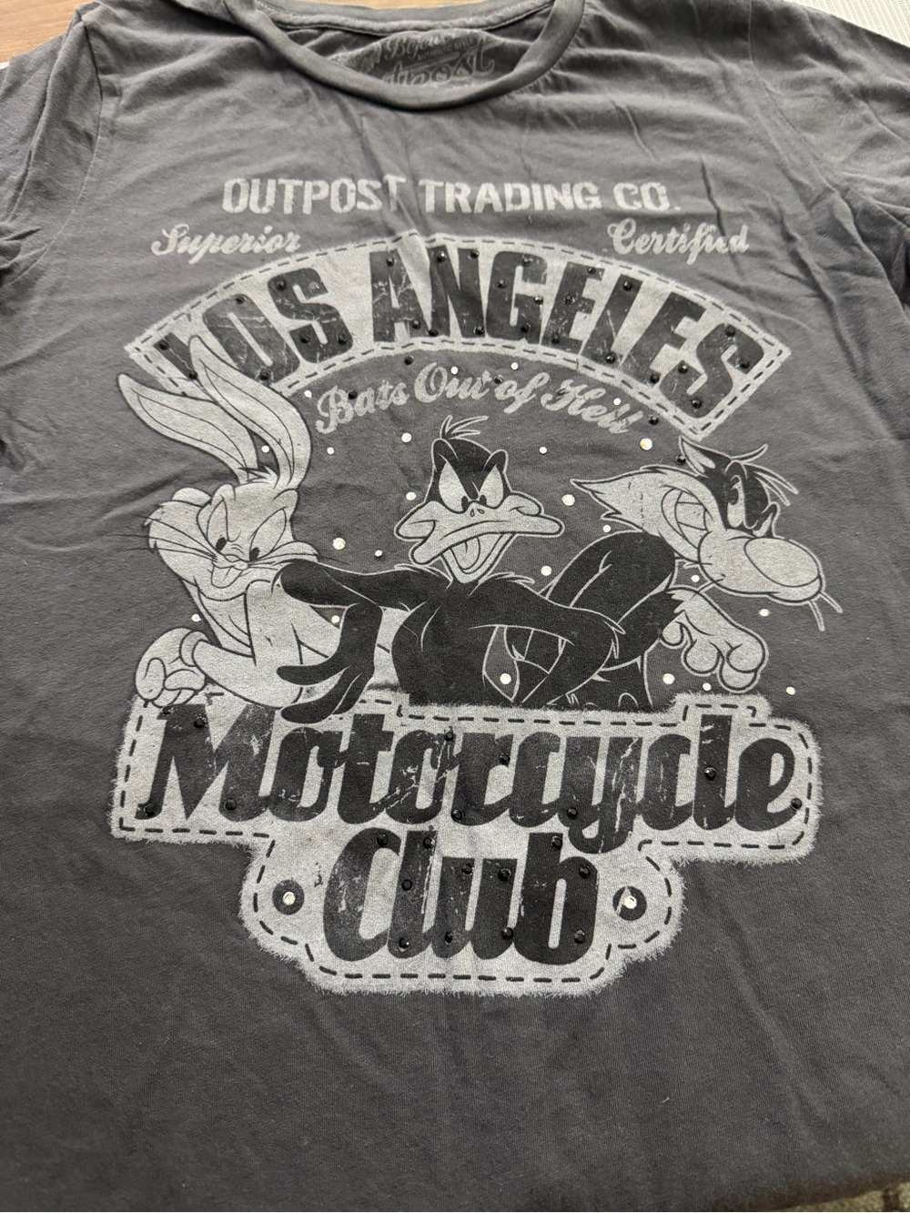 VTG. Bejeweled  Graphic Tee - Gray